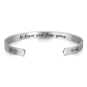 Two-Tone Solid Stainless Steel Inspirational Bangles By Pink Box Brightest Light-Gold Two-Tone Solid Stainless Steel Inspirational Bangles By Pink Box Brightest Light-Gold